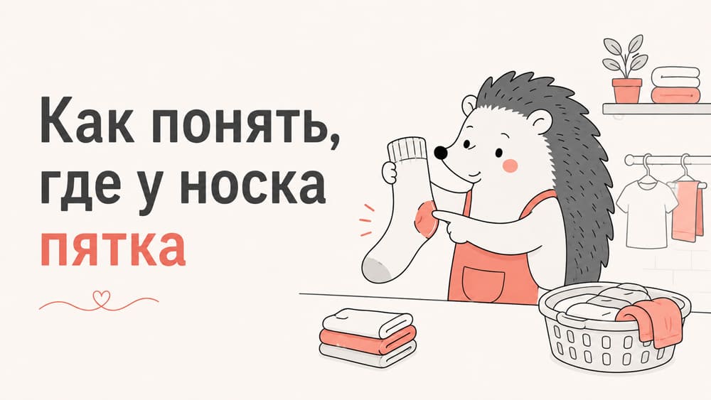 Как понять, где у носка пятка
