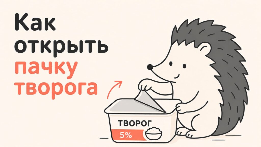 Как открыть пачку творога