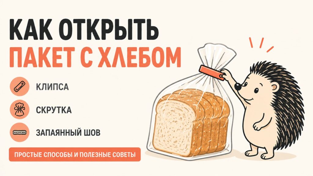 Как открыть пакет с хлебом