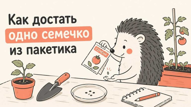 Как достать одно семечко из пакетика